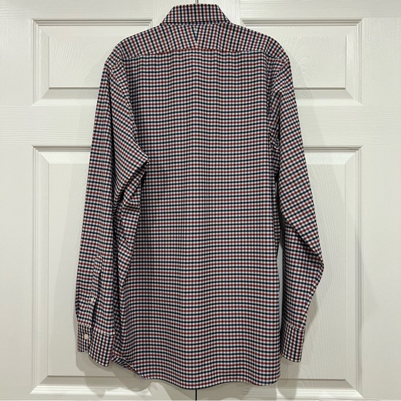 PROPER CLOTH Performance Red Blue Gingham Pocket Casual Button Down Mens Size XL - Picture 2 of 7